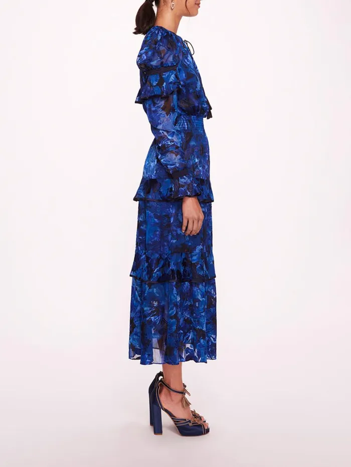 Women Marchesa Dresses Diantha Dress Blue Women Marchesa Dresses Diantha Dress Blue