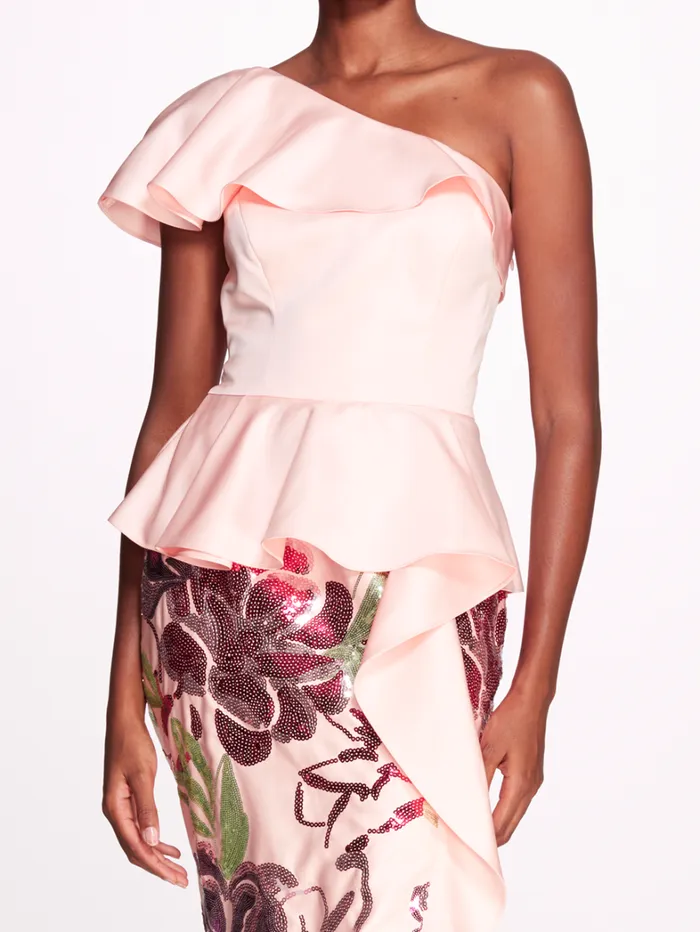 Women Marchesa Dresses Duchess Degrade Midi Dress Blush Multi