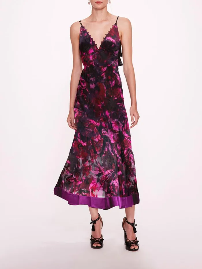 Women Marchesa Dresses Niobe Slip Dress Fuchsia