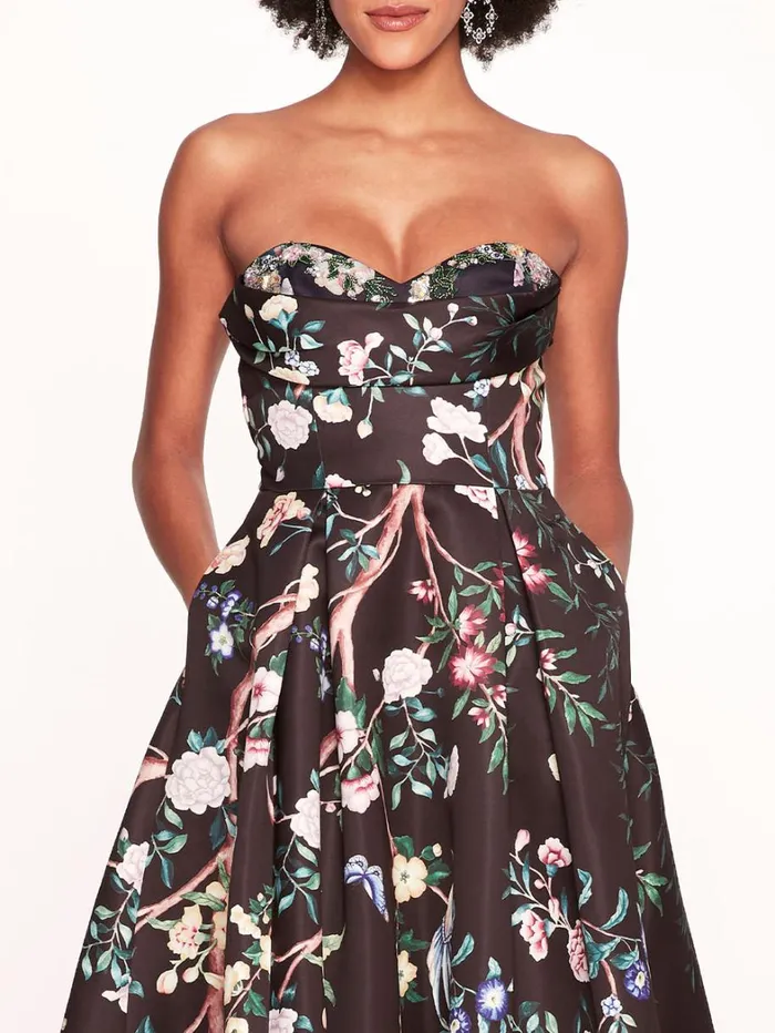 Women Marchesa Dresses Paradise Ball Gown Black Multi Women Marchesa Dresses Paradise Ball Gown Black Multi
