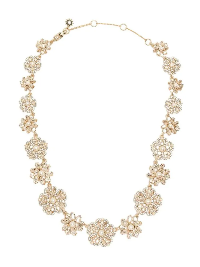 Women Marchesa Jewelry Fresh Floral Collar Necklace Gold