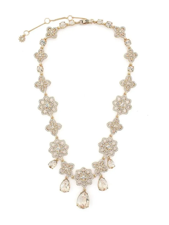Women Marchesa Jewelry Lace Collar Necklace Gold