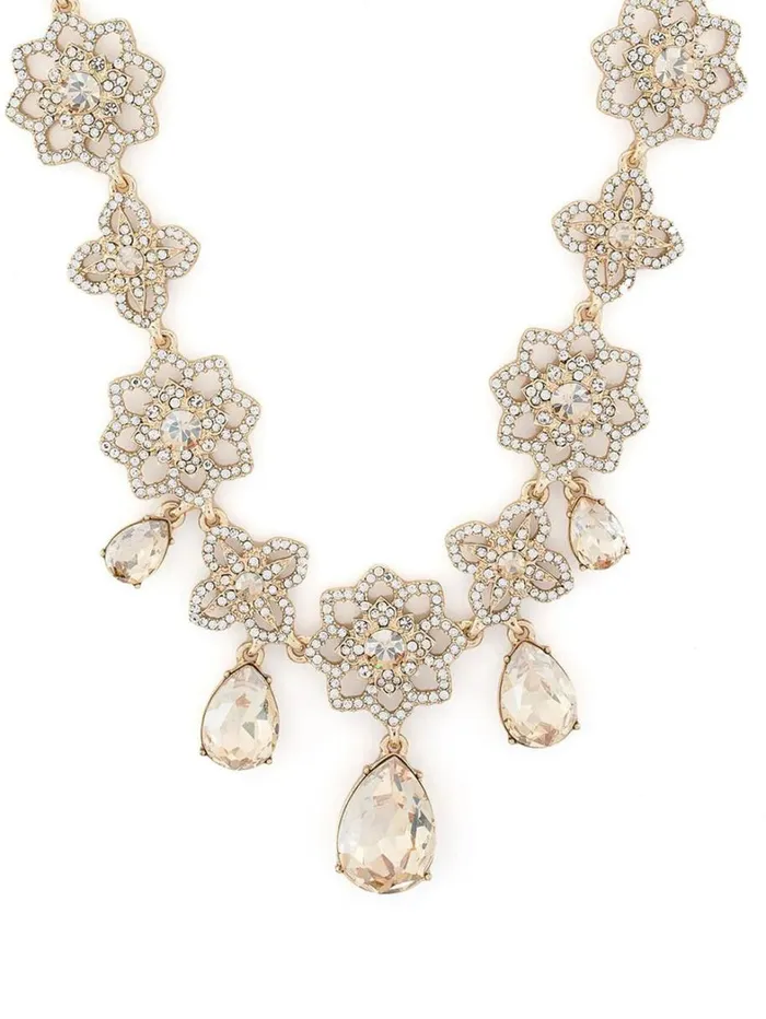 Women Marchesa Jewelry Lace Collar Necklace Gold Women Marchesa Jewelry Lace Collar Necklace Gold
