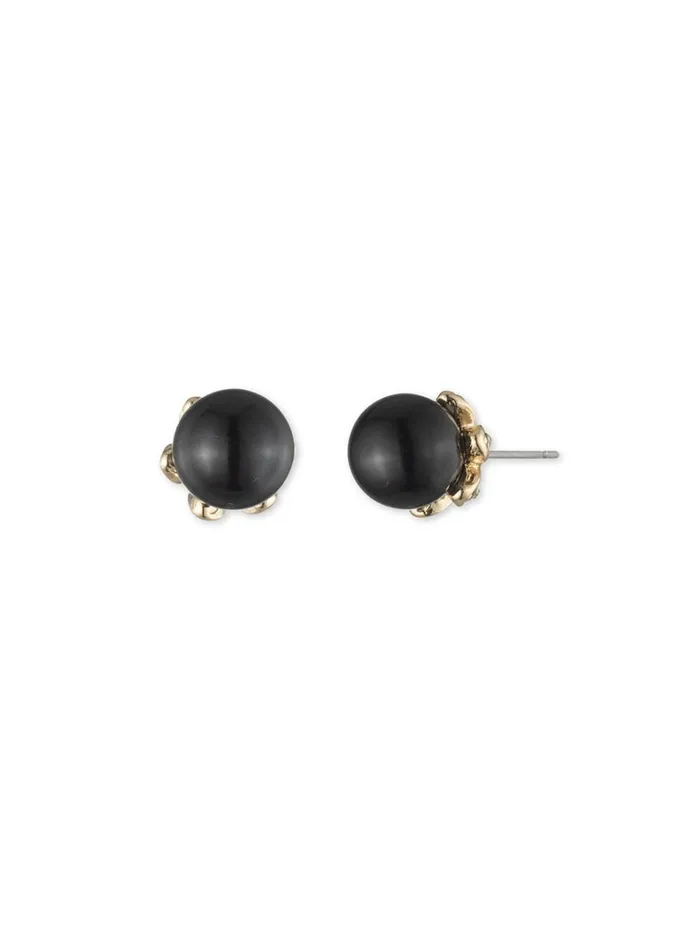 Women Marchesa Jewelry Pearl Stud Black