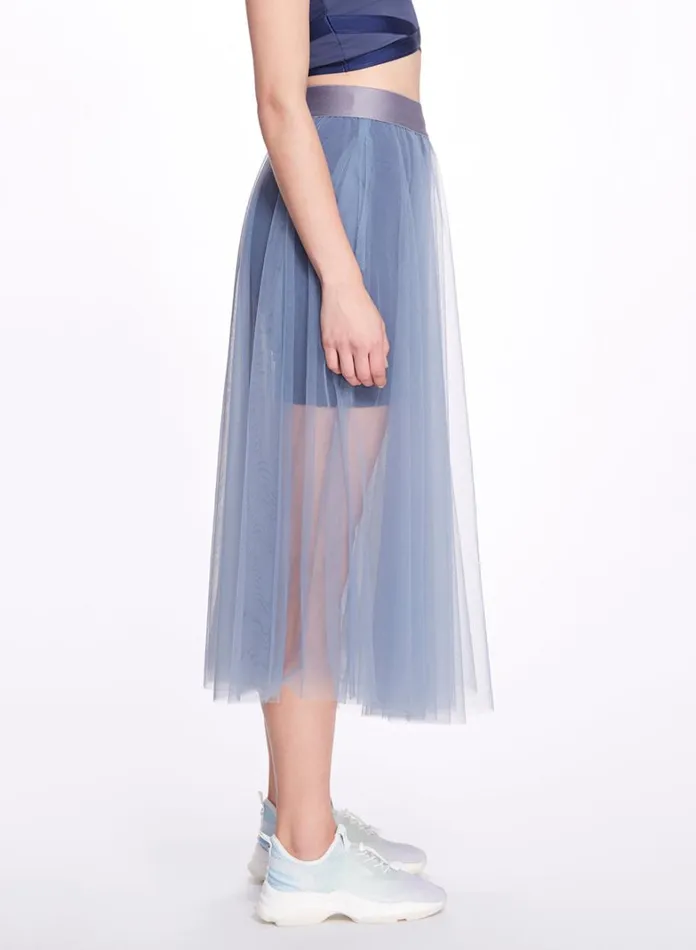 Women Marchesa Marchesa Active Sheer Blue Tulle Skirt Zen Blue Women Marchesa Marchesa Active Sheer Blue Tulle Skirt Zen Blue