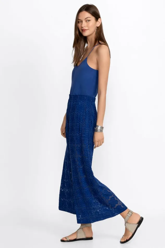 Women MARINA JOY RAYON CROPPED PANT Sailor Blue Johnny Was Bottoms Women MARINA JOY RAYON CROPPED PANT Sailor Blue Johnny Was Bottoms