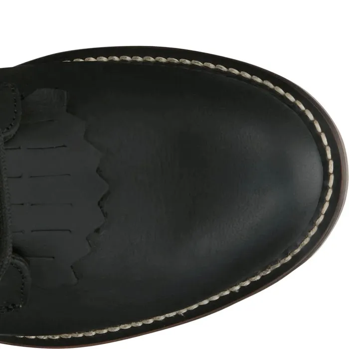 WOMEN Mckean 7034 LaceUp Roper Black Justin Boots Western