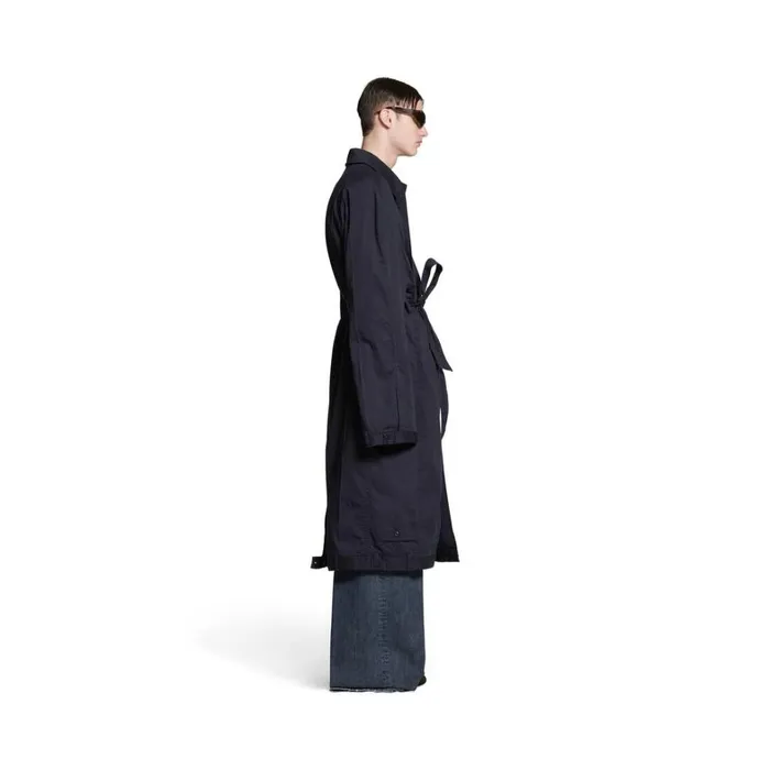 WomenMen Coats and Jackets Balenciaga Deconstructed Carcoat In Dark Blue