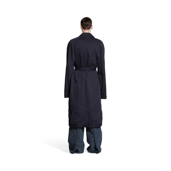 WomenMen Coats and Jackets Balenciaga Deconstructed Carcoat In Dark Blue