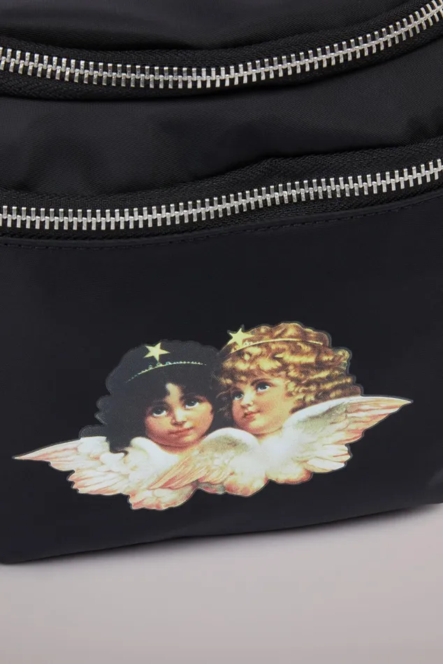 WomenMen Fiorucci Bags Icon Angels Bum Bag Black WomenMen Fiorucci Bags Icon Angels Bum Bag Black