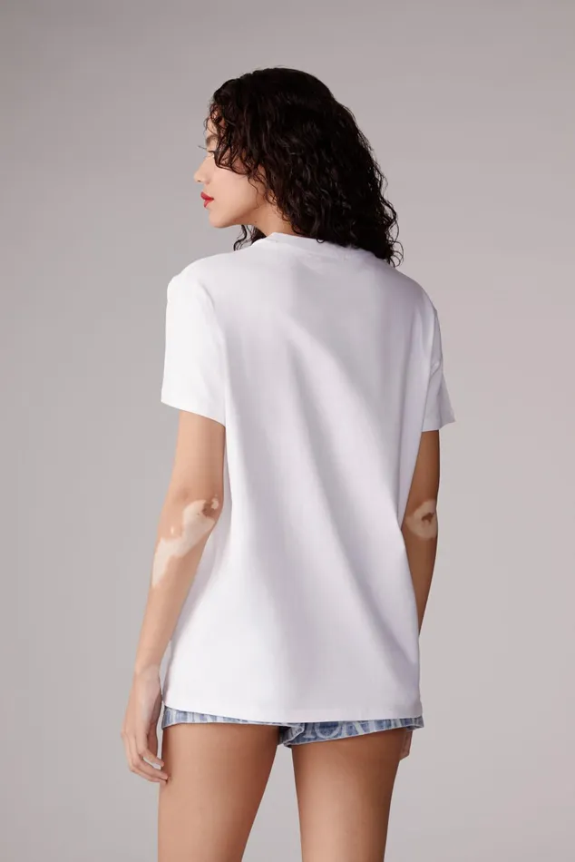WomenMen Fiorucci TShirts and Tops Unisex Graphic Poster TShirt White WomenMen Fiorucci TShirts and Tops Unisex Graphic Poster TShirt White