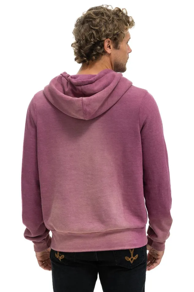 WomenMen Hoodies Aviator Nation 5 Stripe Hoodie 8211 Faded Berry