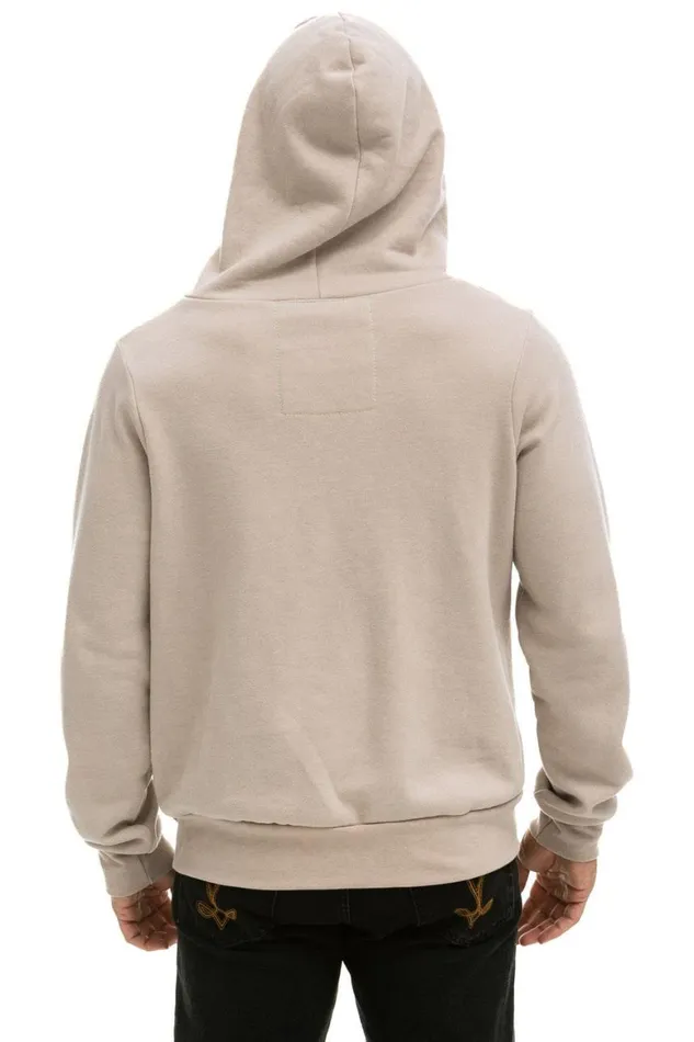 WomenMen Hoodies Aviator Nation 5 Stripe Hoodie 8211 Sand Tan