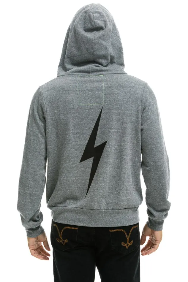 WomenMen Hoodies Aviator Nation Bolt Hoodie 8211 Heather Grey
