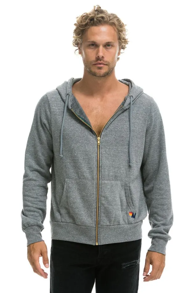 WomenMen Hoodies Aviator Nation Bolt Hoodie 8211 Heather Grey