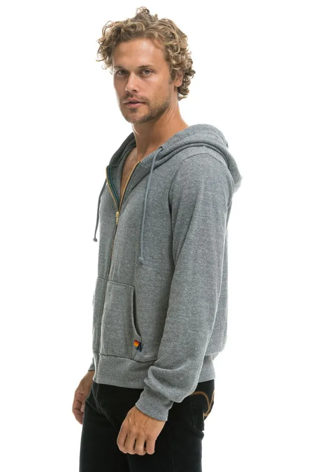 WomenMen Hoodies Aviator Nation Bolt Hoodie 8211 Heather Grey