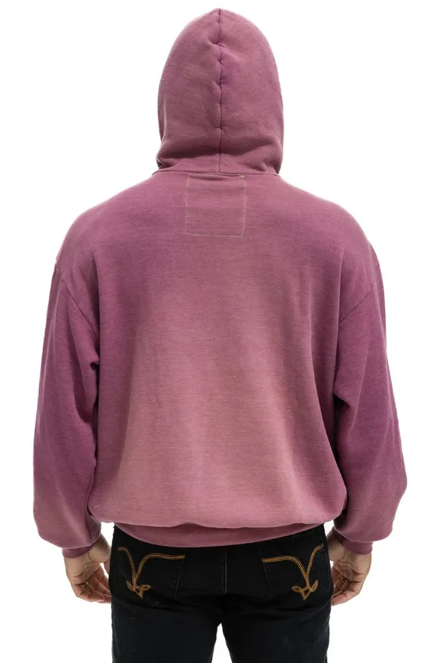 WomenMen Hoodies Aviator Nation Cross Stripe Relaxed Pullover Hoodie 8211 Faded Berry
