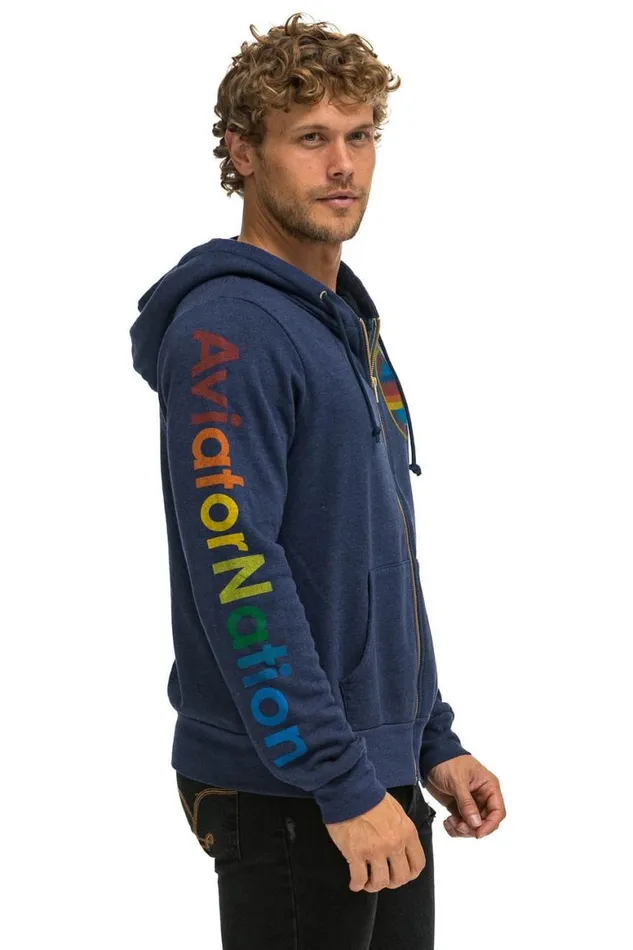 WomenMen Hoodies Aviator Nation Hoodie 8211 Navy