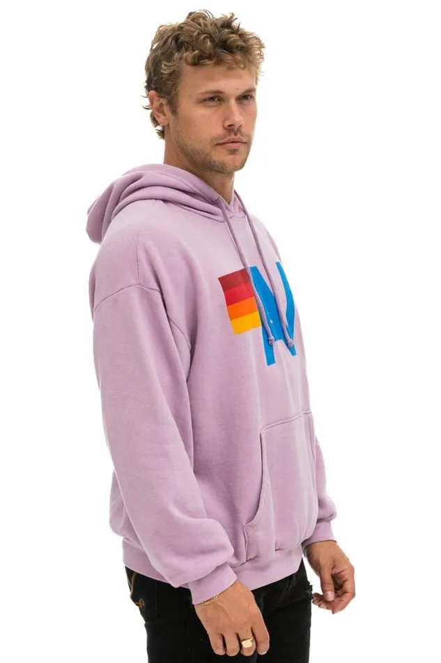 WomenMen Hoodies Aviator Nation Logo Pullover Relaxed Hoodie 8211 Mauve
