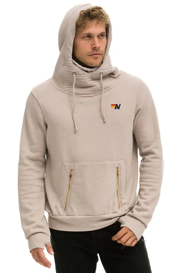 WomenMen Hoodies Aviator Nation Ninja Pullover Hoodie 8211 Sand