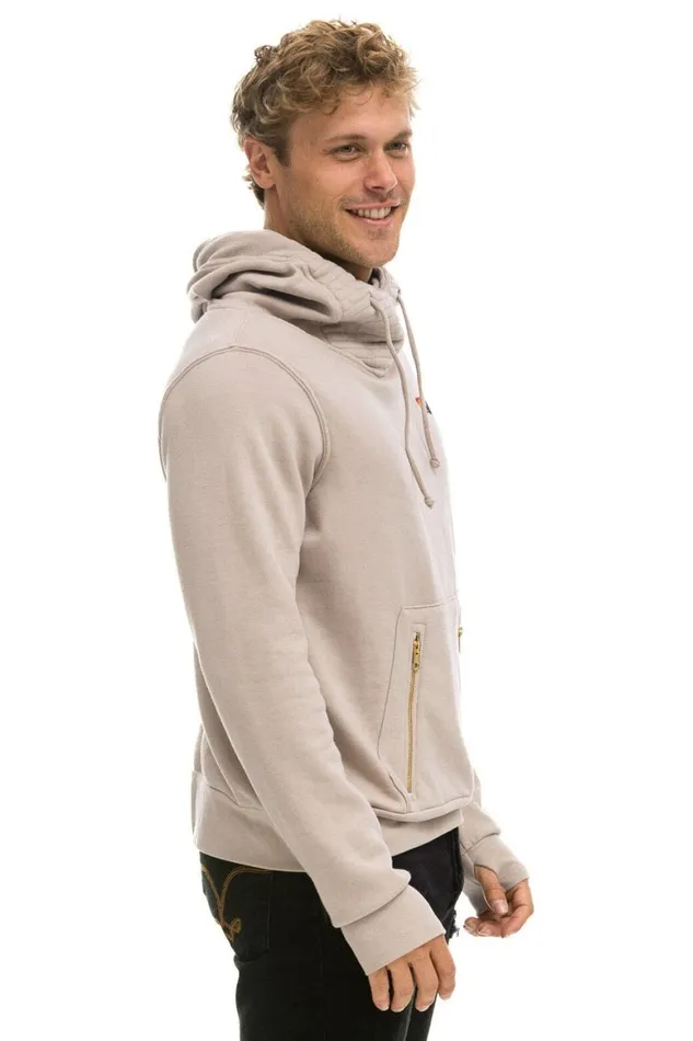 WomenMen Hoodies Aviator Nation Ninja Pullover Hoodie 8211 Sand