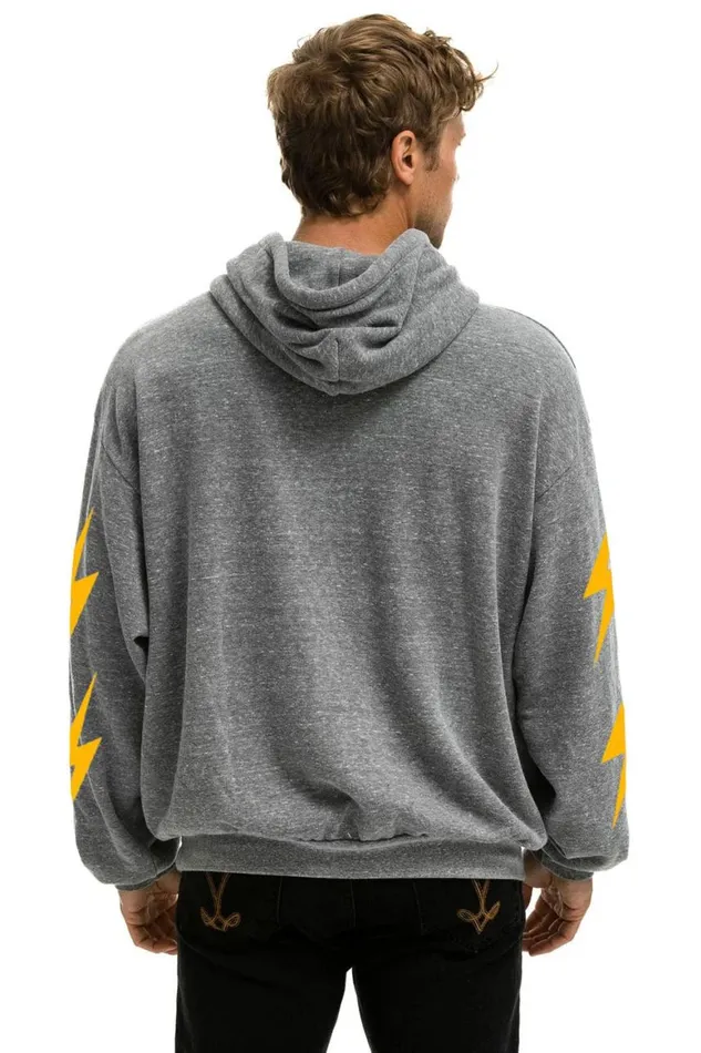 WomenMen Hoodies Aviator Nation Outside Lands 2024 Relaxed Zip Hoodie 8211 Heather Grey