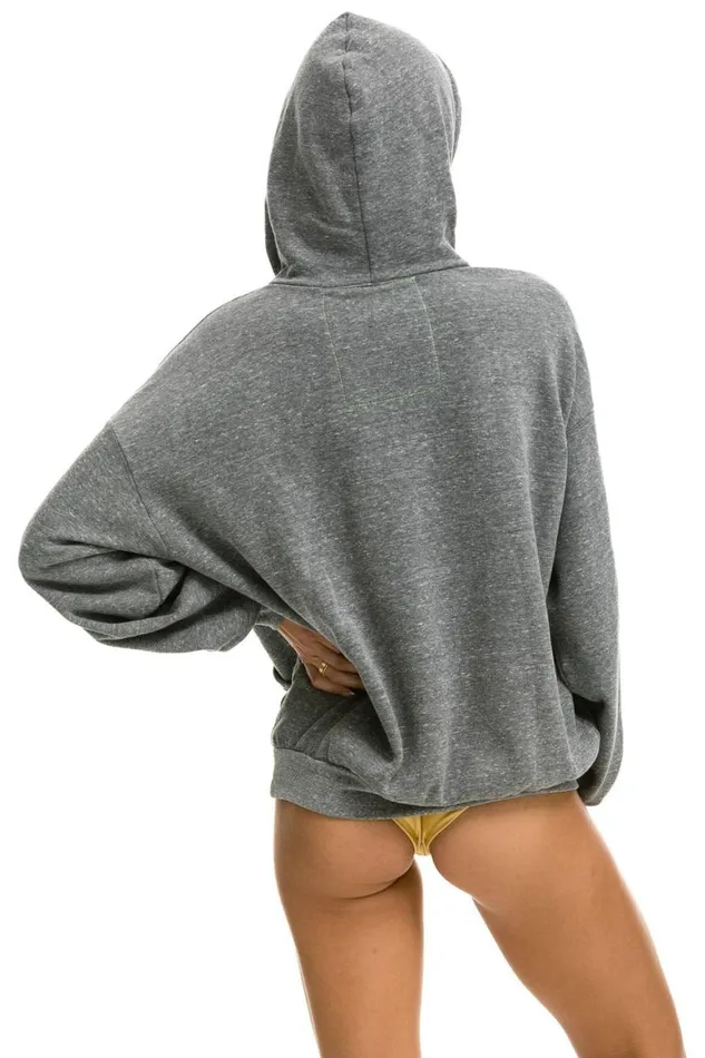 WomenMen Hoodies Aviator Nation Relaxed Pullover Hoodie 8211 Heather Grey