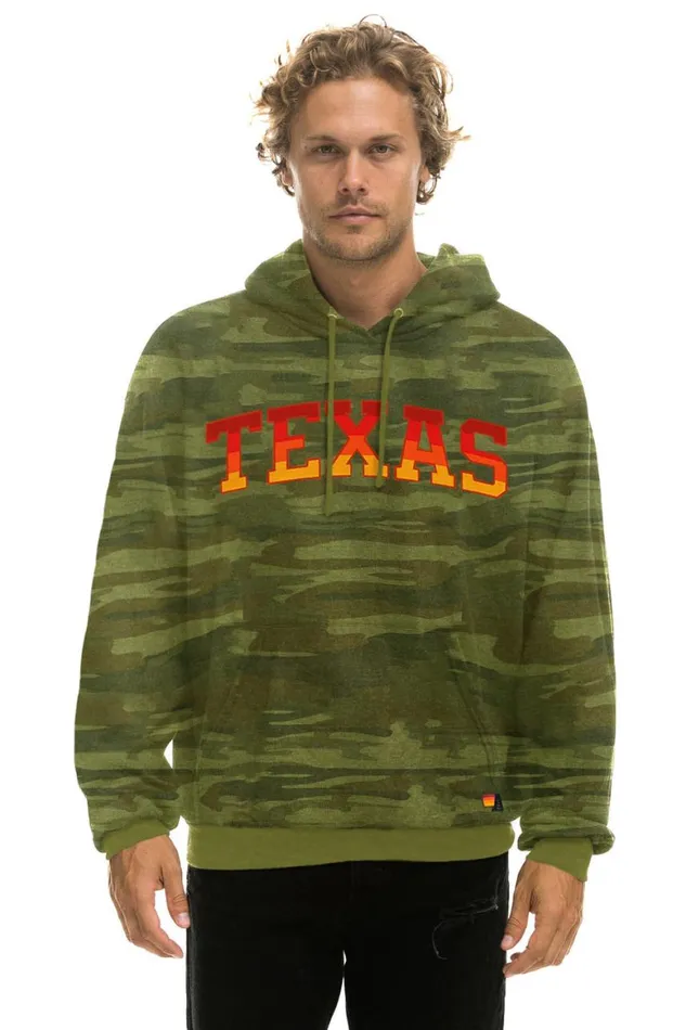 WomenMen Hoodies Aviator Nation University Of Texas Pullover Hoodie Relaxed 8211 Camo