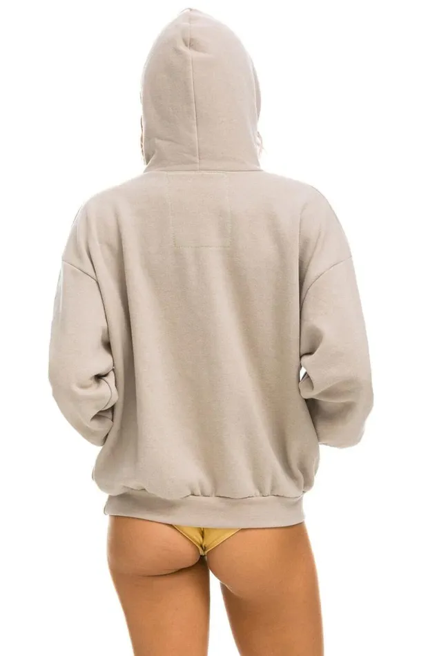WomenMen Hoodies Aviator Nation Vail Relaxed Pullover Hoodie 8211 Sand