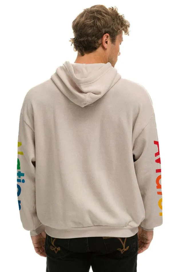WomenMen Hoodies Aviator Nation Vail Relaxed Pullover Hoodie 8211 Sand