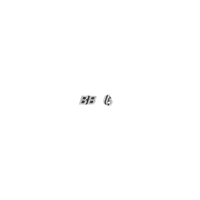 WomenMen Jewellery Balenciaga Logomania Bb Double B Earrings In Antique Silver WomenMen Jewellery Balenciaga Logomania Bb Double B Earrings In Antique Silver