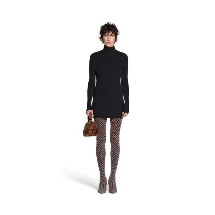 WomenMen Knitwear Balenciaga Seamless Fitted Sweater In Black