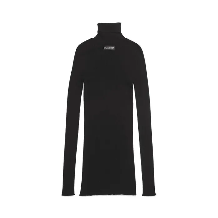 WomenMen Knitwear Balenciaga Seamless Fitted Sweater In Black