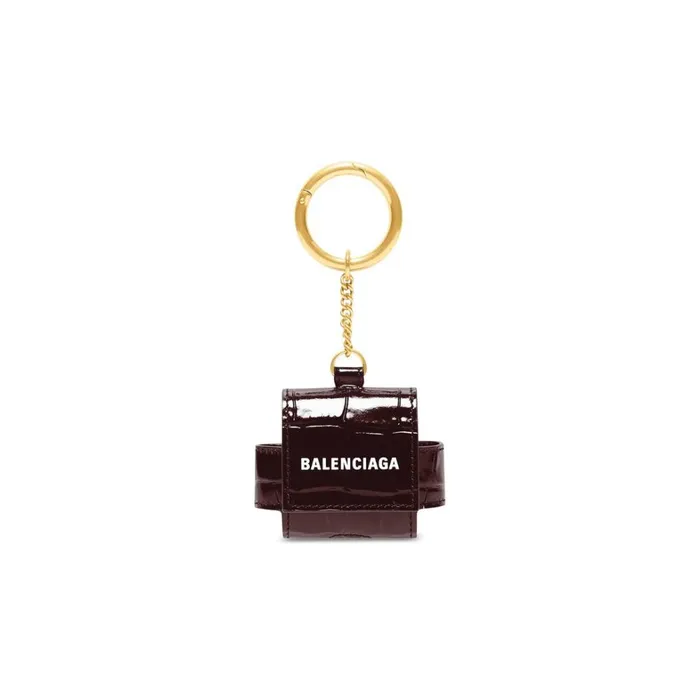 WomenMen Phone Accessories and Keyrings Balenciaga Cash Earpods Pro Holder In Dark Red WomenMen Phone Accessories and Keyrings Balenciaga Cash Earpods Pro Holder In Dark Red