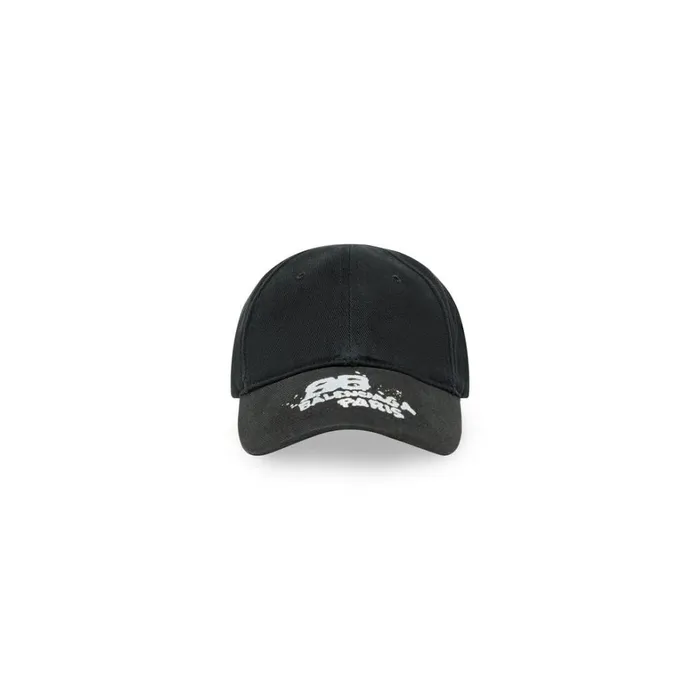 WomenMen Scarves and Caps Balenciaga Handdrawn Bb Icon Cap In Black