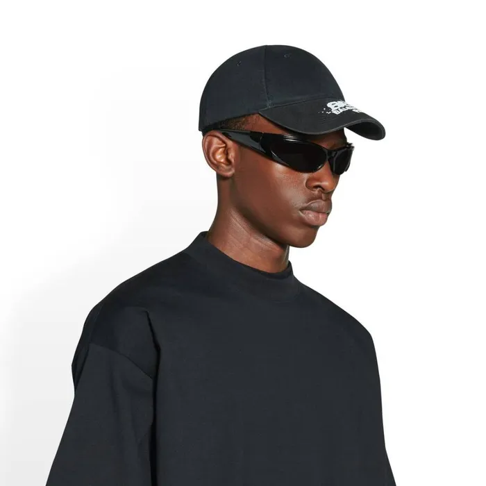 WomenMen Scarves and Caps Balenciaga Handdrawn Bb Icon Cap In Black