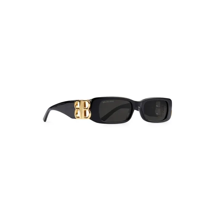 WomenMen Sunglasses Balenciaga Dynasty Rectangle Sunglasses In Black