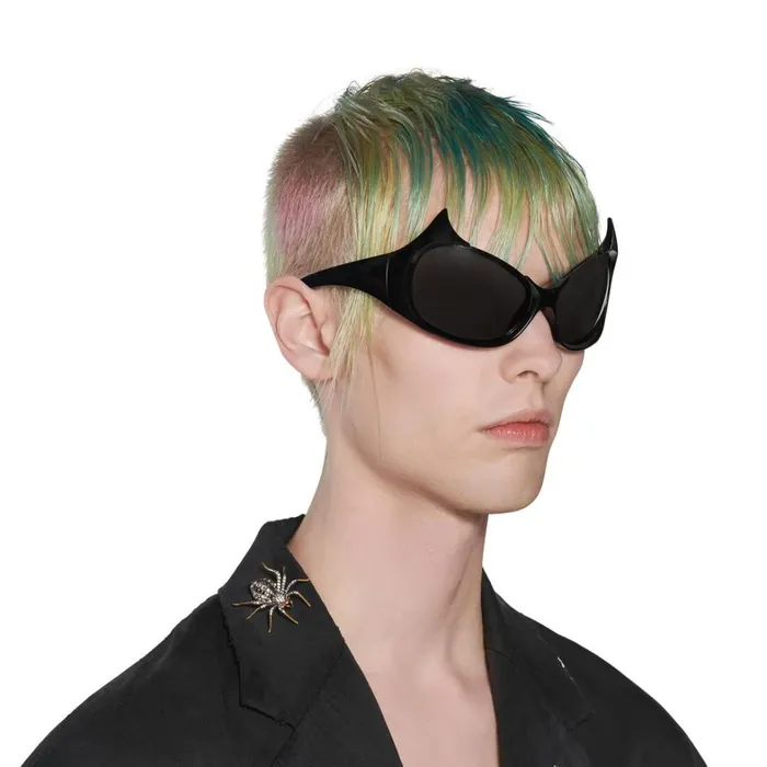 WomenMen Sunglasses Balenciaga Gotham Cat Sunglasses In Black