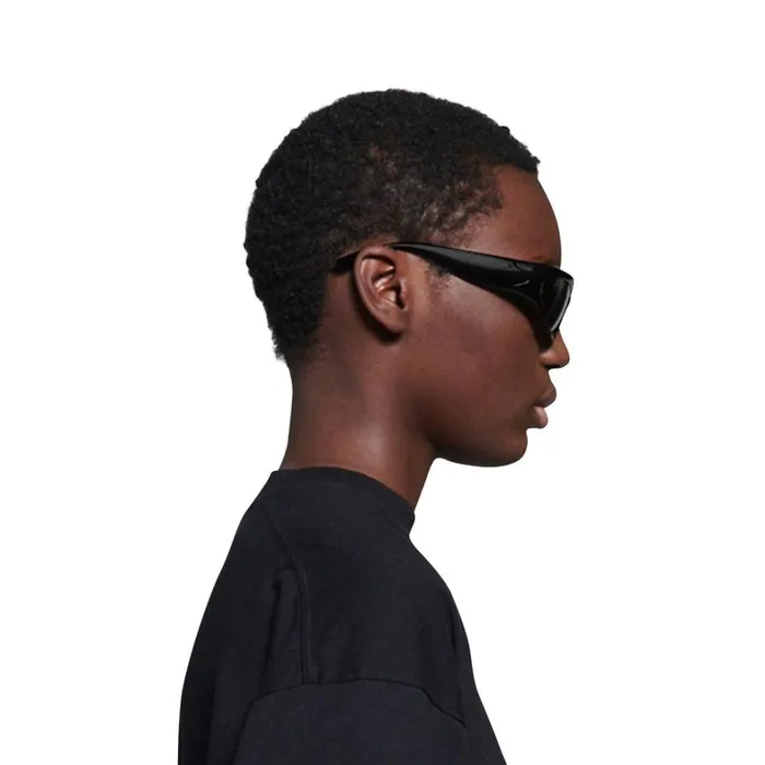 WomenMen Sunglasses Balenciaga Swift Oval Sunglasses In Black