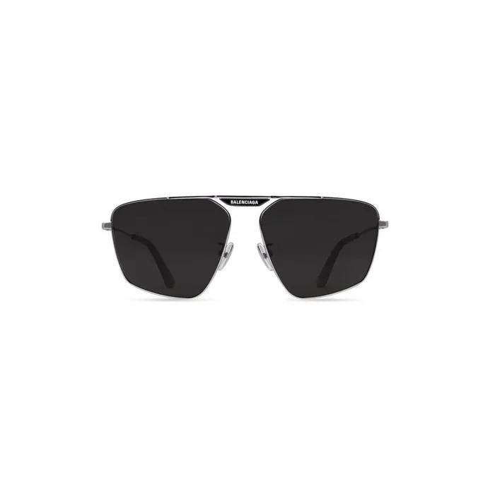 WomenMen Sunglasses Balenciaga Tag 20 Navigator Sunglasses In Black