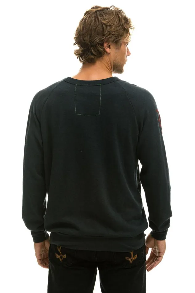 WomenMen Sweatshirts Aviator Nation Hamptons Crew Sweatshirt 8211 Charcoal