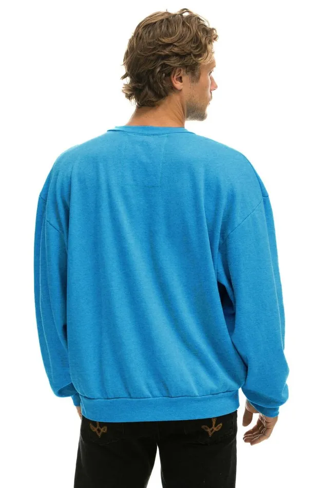 WomenMen Sweatshirts Aviator Nation Smiley 2 Relaxed Sweatshirt 8211 Ocean