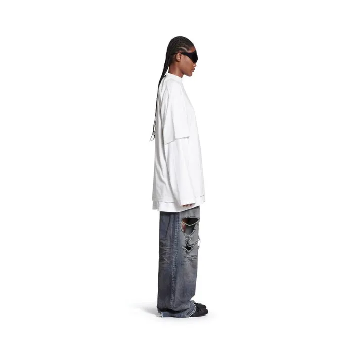 WomenMen Tshirts Balenciaga Balenciaga Tshirt Medium Fit In White