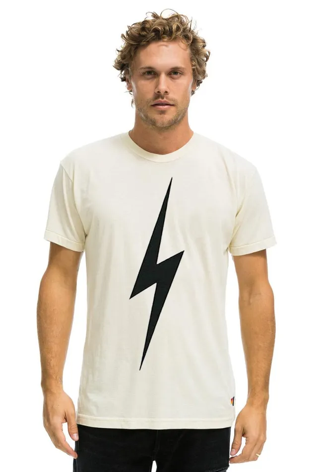 WomenMen Tees Aviator Nation Bolt Tee 8211 Vintage White