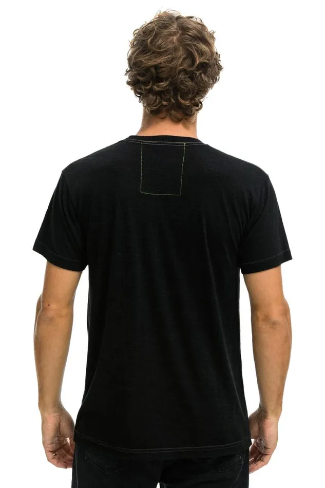 WomenMen Tees Aviator Nation Dreamland Logo Unisex Crew Tee 8211 Black