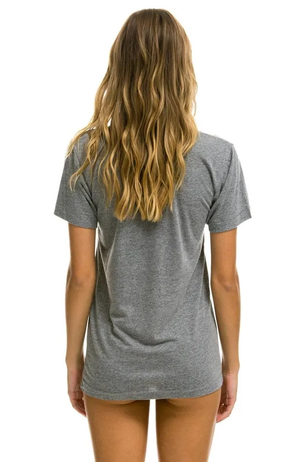 WomenMen Tees Aviator Nation Logo Tee 8211 Heather Grey