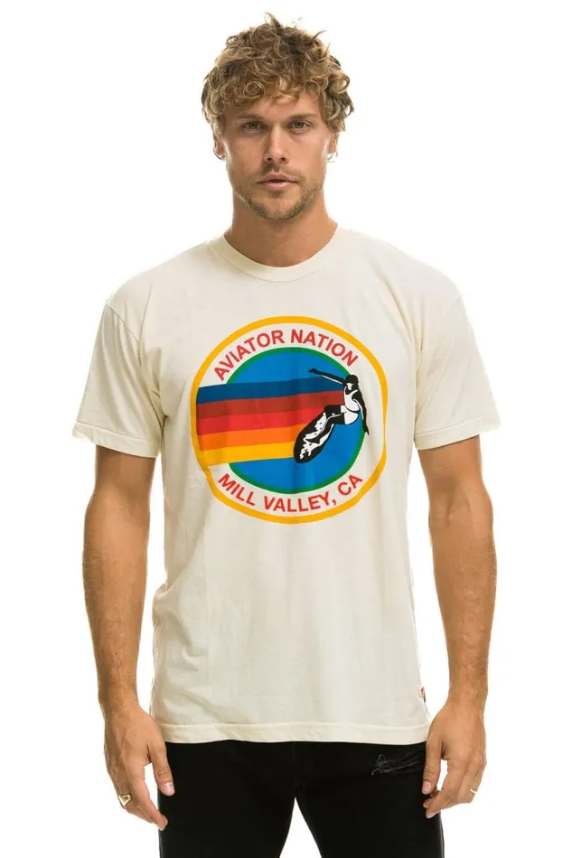 WomenMen Tees Aviator Nation Mill Valley Tee 8211 Vintage White