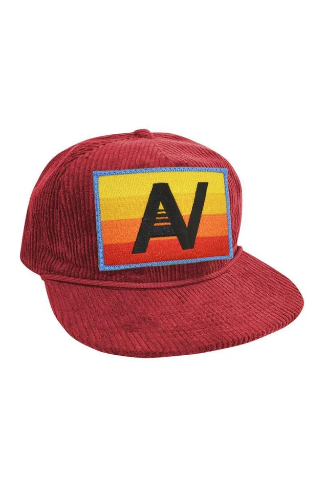 WomenMen Trucker Hats Aviator Nation Logo Rainbow 8211 Vintage Corduroy Trucker Hat
