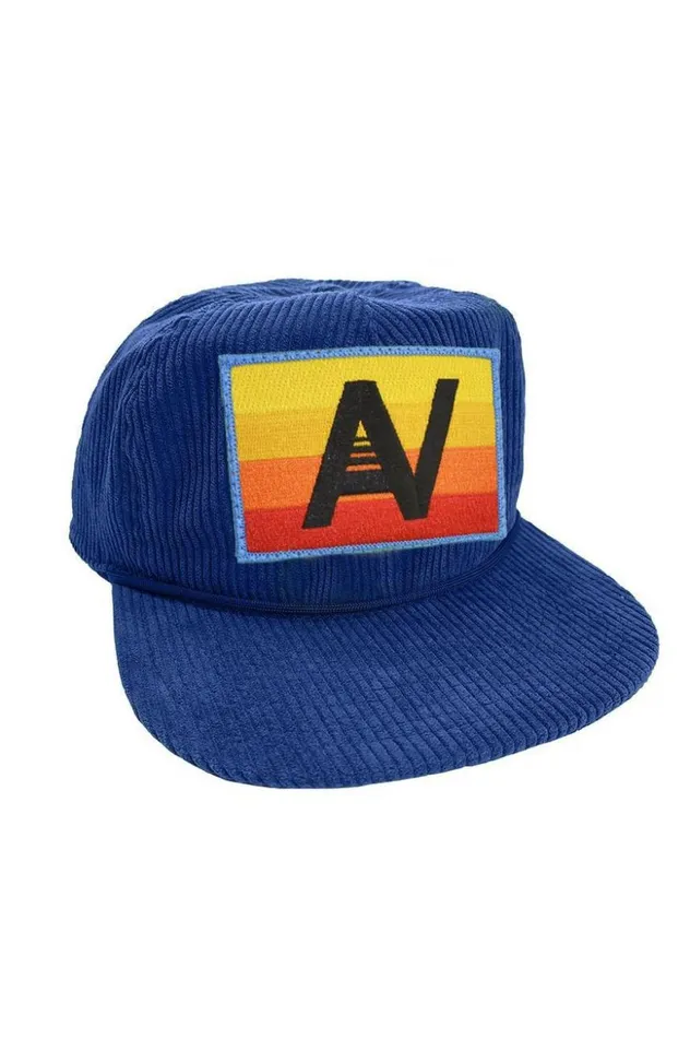 WomenMen Trucker Hats Aviator Nation Logo Rainbow 8211 Vintage Corduroy Trucker Hat