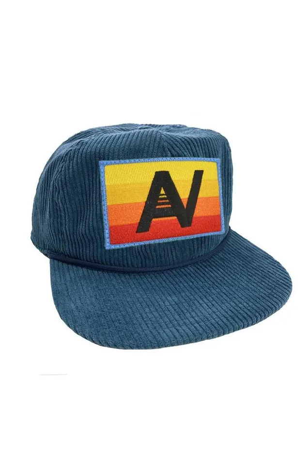 WomenMen Trucker Hats Aviator Nation Logo Rainbow 8211 Vintage Corduroy Trucker Hat
